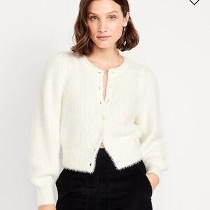 NWT Old Navy Cropped eyelash cardigan - BROWN size SP